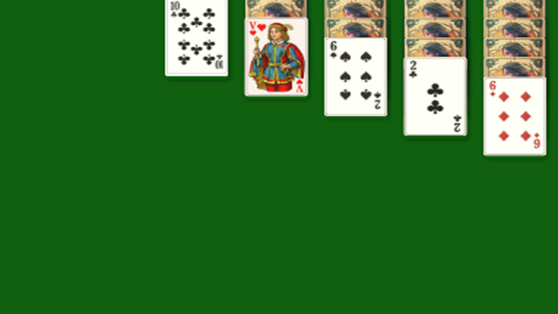 Interface de jeu Solitaire